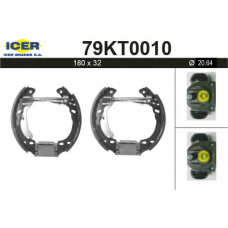79KT0010 ICER Комплект тормозных колодок