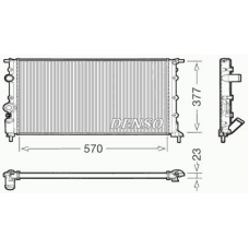 DRM23054 DENSO Радиатор, охлаждение двигателя