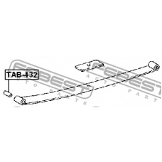 TAB-432 FEBEST Втулка, листовая рессора
