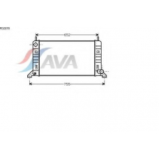 FD2078 AVA Радиатор, охлаждение двигателя