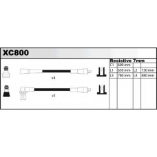 XC800 QUINTON HAZELL Комплект проводов зажигания