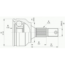 CVJ5530.10 OPEN PARTS Шарнирный комплект, приводной вал