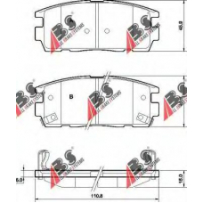 37583 OE ABS Комплект тормозных колодок, дисковый тормоз