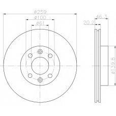 MDC366 MINTEX Тормозной диск