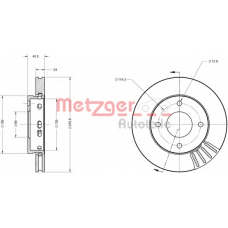 6110111 METZGER Тормозной диск