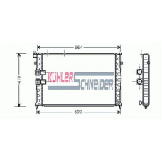 1500121 KUHLER SCHNEIDER Радиатор, охлаждение двигател