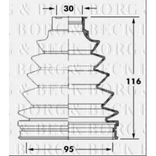 BCB6051 BORG & BECK Пыльник, приводной вал