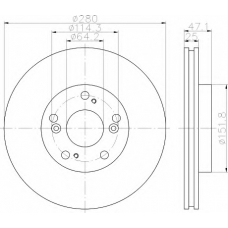 8DD 355 112-741 HELLA Тормозной диск