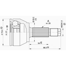 CVJ5514.10 OPEN PARTS Шарнирный комплект, приводной вал