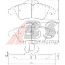 P 50 080 ABS Комплект тормозных колодок, дисковый тормоз