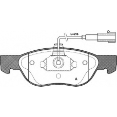 BPA0587.22 OPEN PARTS Комплект тормозных колодок, дисковый тормоз