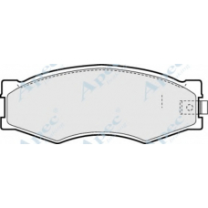 PAD452 APEC Комплект тормозных колодок, дисковый тормоз