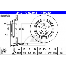 24.0110-0280.1 ATE Тормозной диск