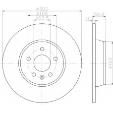 8DD 355 113-831 HELLA Тормозной диск