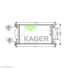 31-1633 KAGER Радиатор, охлаждение двигателя