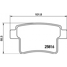 2581602 TEXTAR Комплект тормозных колодок, дисковый тормоз