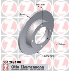 300.2091.00 ZIMMERMANN Тормозной диск