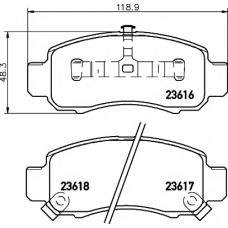 8DB 355 009-711 HELLA PAGID Комплект тормозных колодок, дисковый тормоз