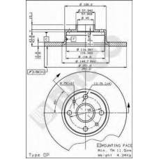 BS 7158 BRECO Тормозной диск