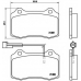 P 23 052 BREMBO Комплект тормозных колодок, дисковый тормоз