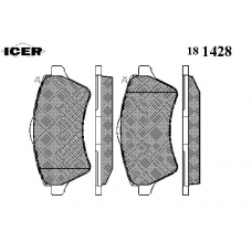 181428 ICER Комплект тормозных колодок, дисковый тормоз