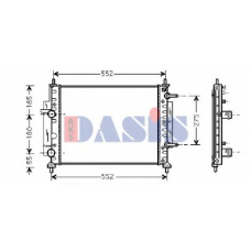 080054N AKS DASIS Радиатор, охлаждение двигателя