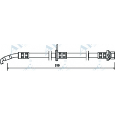 HOS3502 APEC Тормозной шланг