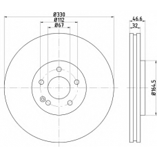 MDC2296 MINTEX Тормозной диск