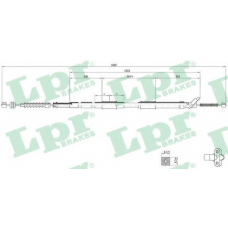 C0865B LPR Трос, стояночная тормозная система