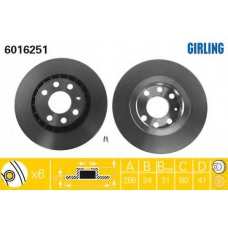 6016251 GIRLING Тормозной диск