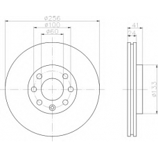 8DD 355 106-041 HELLA Тормозной диск