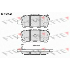 BL2583A1 FTE Комплект тормозных колодок, дисковый тормоз
