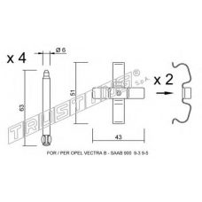 KIT.080 TRUSTING Комплектующие, колодки дискового тормоза