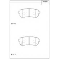 KD9745W ASIMCO Комплект тормозных колодок, дисковый тормоз