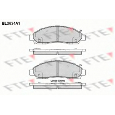 BL2634A1 FTE Комплект тормозных колодок, дисковый тормоз