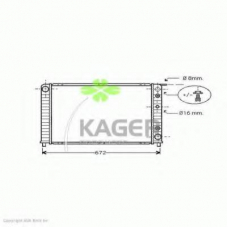 31-1159 KAGER Радиатор, охлаждение двигателя