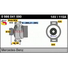 0 986 041 590 BOSCH Генератор