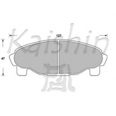 D0027 KAISHIN Комплект тормозных колодок, дисковый тормоз