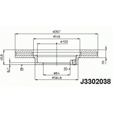 J3302038 NIPPARTS Тормозной диск