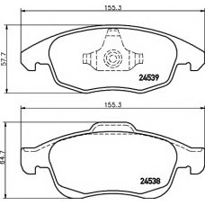 8DB 355 013-341 HELLA PAGID Комплект тормозных колодок, дисковый тормоз