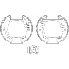 8DB 355 003-801 HELLA Комплект тормозных колодок