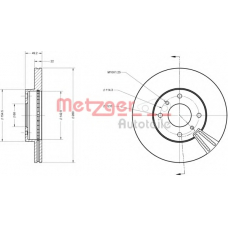 6110066 METZGER Тормозной диск