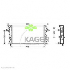 31-0976 KAGER Радиатор, охлаждение двигателя