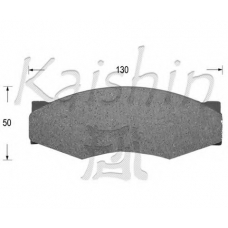 D1025 KAISHIN Комплект тормозных колодок, дисковый тормоз
