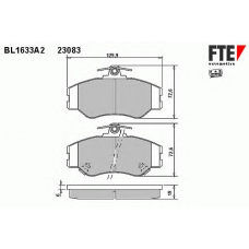 BL1633A2 FTE Комплект тормозных колодок, дисковый тормоз