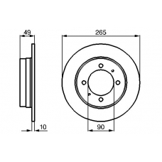 0 986 478 272 BOSCH Тормозной диск