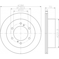 MDC2120 MINTEX Тормозной диск