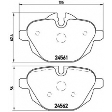 P 06 064 BREMBO Комплект тормозных колодок, дисковый тормоз