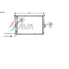 BW2288 AVA Радиатор, охлаждение двигателя