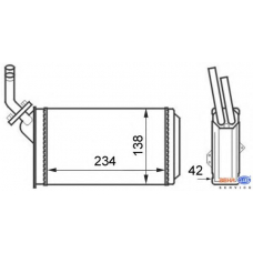 8FH 351 024-321 HELLA Теплообменник, отопление салона